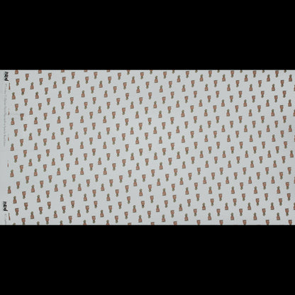 Stretch Cotton Sateen - Pineapples on White - Parvati's Peace Print - Mood Exclusive Surya Collection