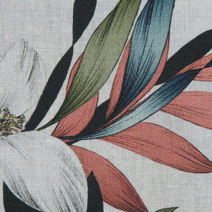 Cotton Voile - White and Green Floral - Regality of Renewal Print - Mood Exclusive Key Largo Collection