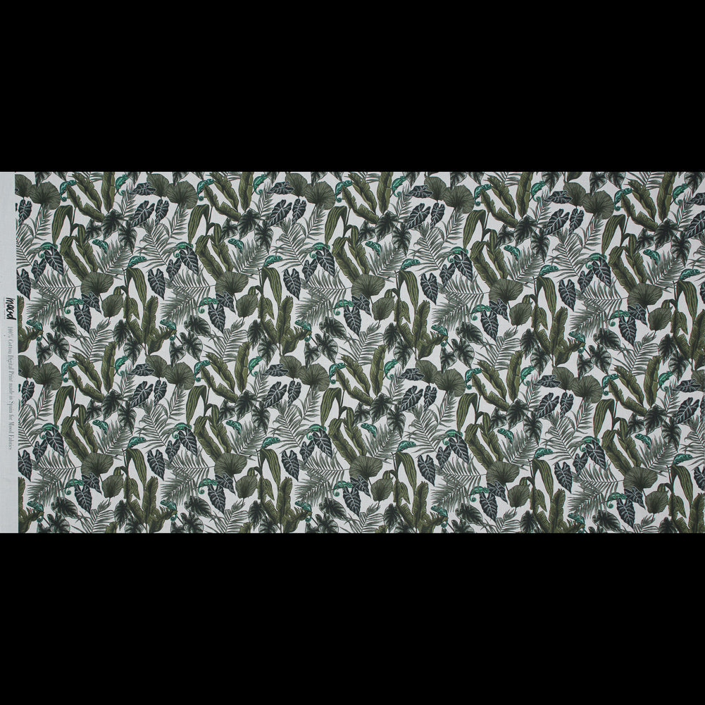 Cotton Voile - Green Foliage - Botanical Curiosity Print - Mood Exclusive Key Largo Collection - Full
