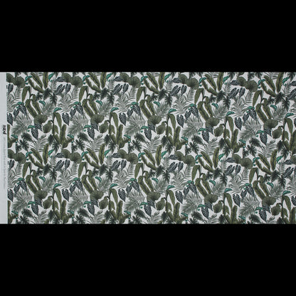 Cotton Voile - Green Foliage - Botanical Curiosity Print - Mood Exclusive Key Largo Collection