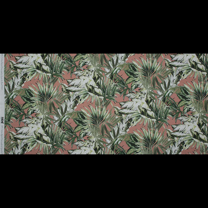 Cotton Voile - Pink and Green Palm Leaves - Triumph of Clarity Print - Mood Exclusive Key Largo Collection