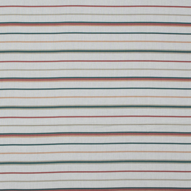 Cotton Voile - Red, Green and White Stripes - Purity of Growth Print - Mood Exclusive Key Largo Collection