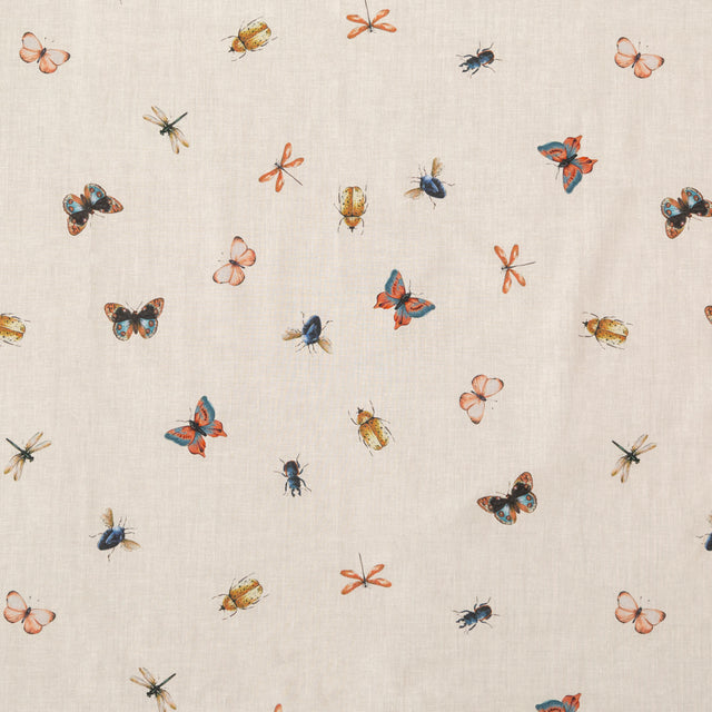 Cotton Voile - Cream Insects - Butterfly Effect Print - Mood Exclusive Harvest Collection