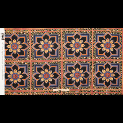 Cotton Voile - Floral Tiles - Mosaic Views Print - Mood Exclusive St. Tropez Collection