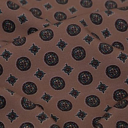Stretch Polyester Crepe - Rose Taupe Medallions - Peaceful Ease Print - Mood Exclusive Kenko Collection