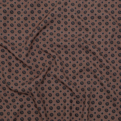 Stretch Polyester Crepe - Rose Taupe Medallions - Peaceful Ease Print - Mood Exclusive Kenko Collection