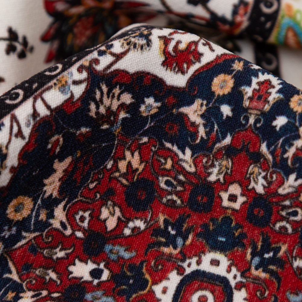 Stretch Polyester Crepe - Floral Patchwork - Ardent Love Print - Mood Exclusive Kenko Collection - Detail