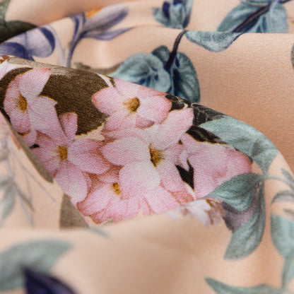 Stretch Cotton Sateen - Bisque Floral - Trifling Thoughts Print - Mood Exclusive Kenko Collection