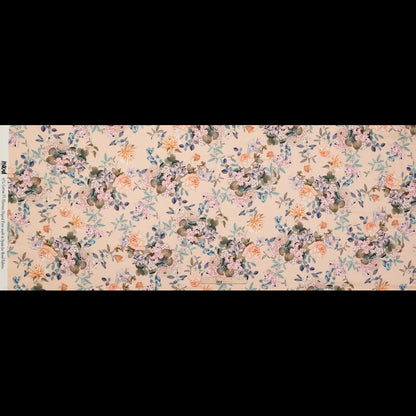 Stretch Cotton Sateen - Bisque Floral - Trifling Thoughts Print - Mood Exclusive Kenko Collection