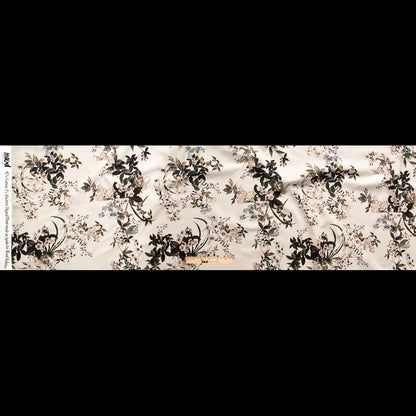 Stretch Cotton Sateen - Antique White Floral - Aesthetic Matters Print - Mood Exclusive Kenko Collection Full
