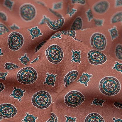 Cotton Voile - Rose Taupe Medallions - Peaceful Ease Print - Mood Exclusive Kenko Collection