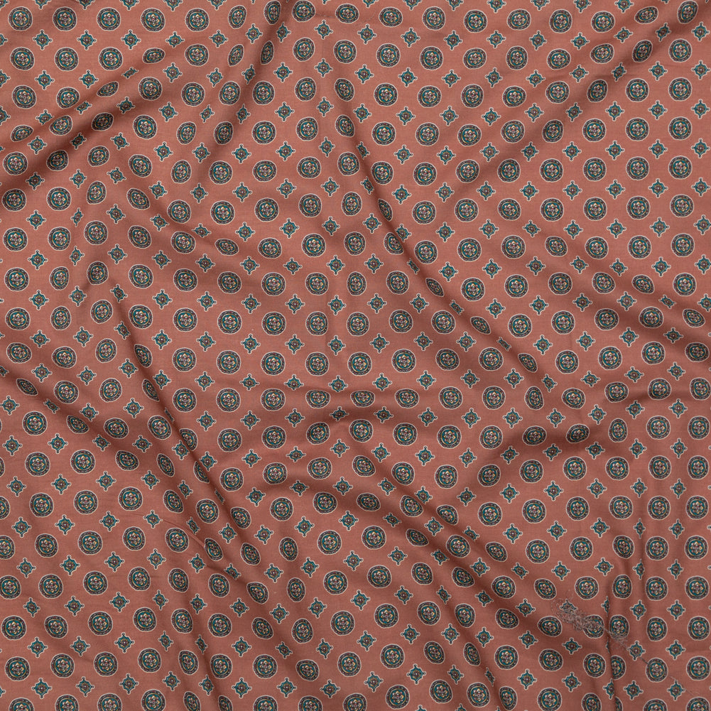 Cotton Voile - Rose Taupe Medallions - Peaceful Ease Print - Mood Exclusive Kenko Collection