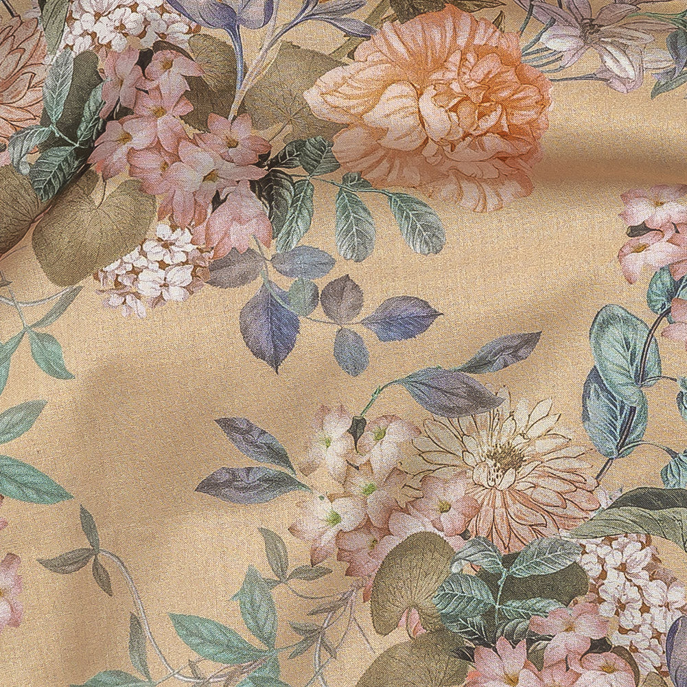 Cotton Voile - Bisque Floral - Trifling Thoughts Print - Mood Exclusive Kenko Collection - Detail