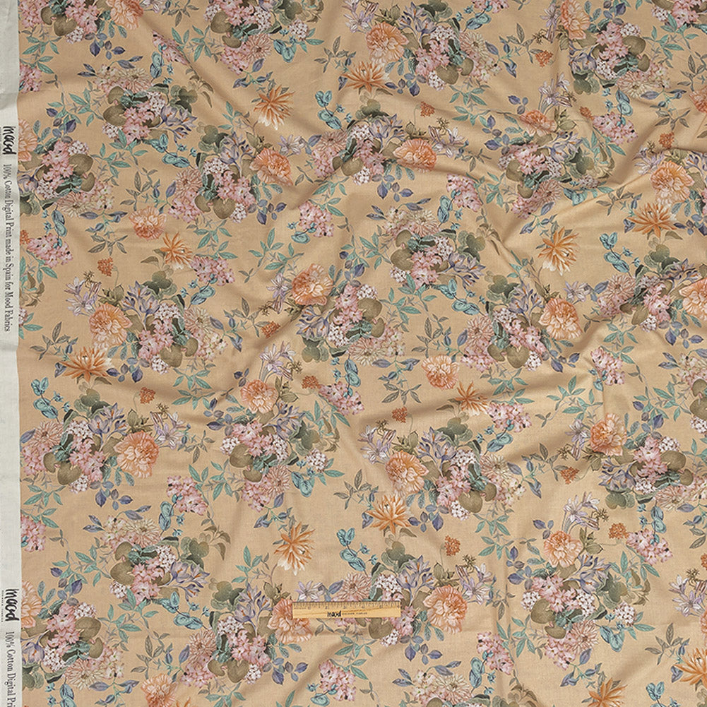 Cotton Voile - Bisque Floral - Trifling Thoughts Print - Mood Exclusive Kenko Collection - Full
