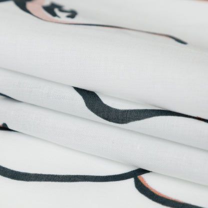 Cotton Voile - Illustrative Faces - Abstract Concepts Print - Mood Exclusive Kenko Collection