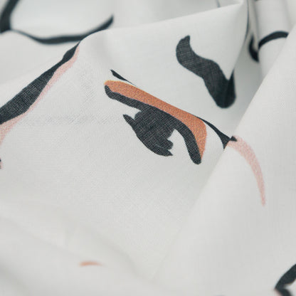 Cotton Voile - Illustrative Faces - Abstract Concepts Print - Mood Exclusive Kenko Collection