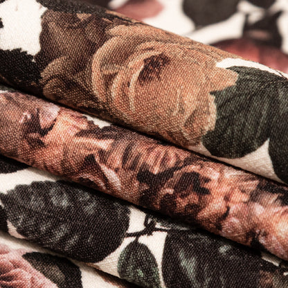Stretch Polyester Crepe - White and Green Floral - Ethereal Verdure Print - Mood Exclusive Serengeti Collection
