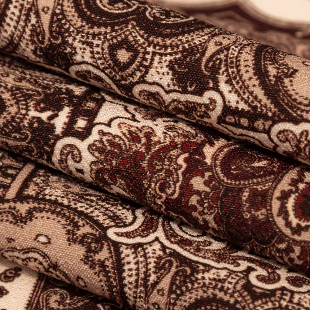 Stretch Polyester Crepe - Bandana Patchwork - Majestic Medley Print - Mood Exclusive Serengeti Collection - Folded