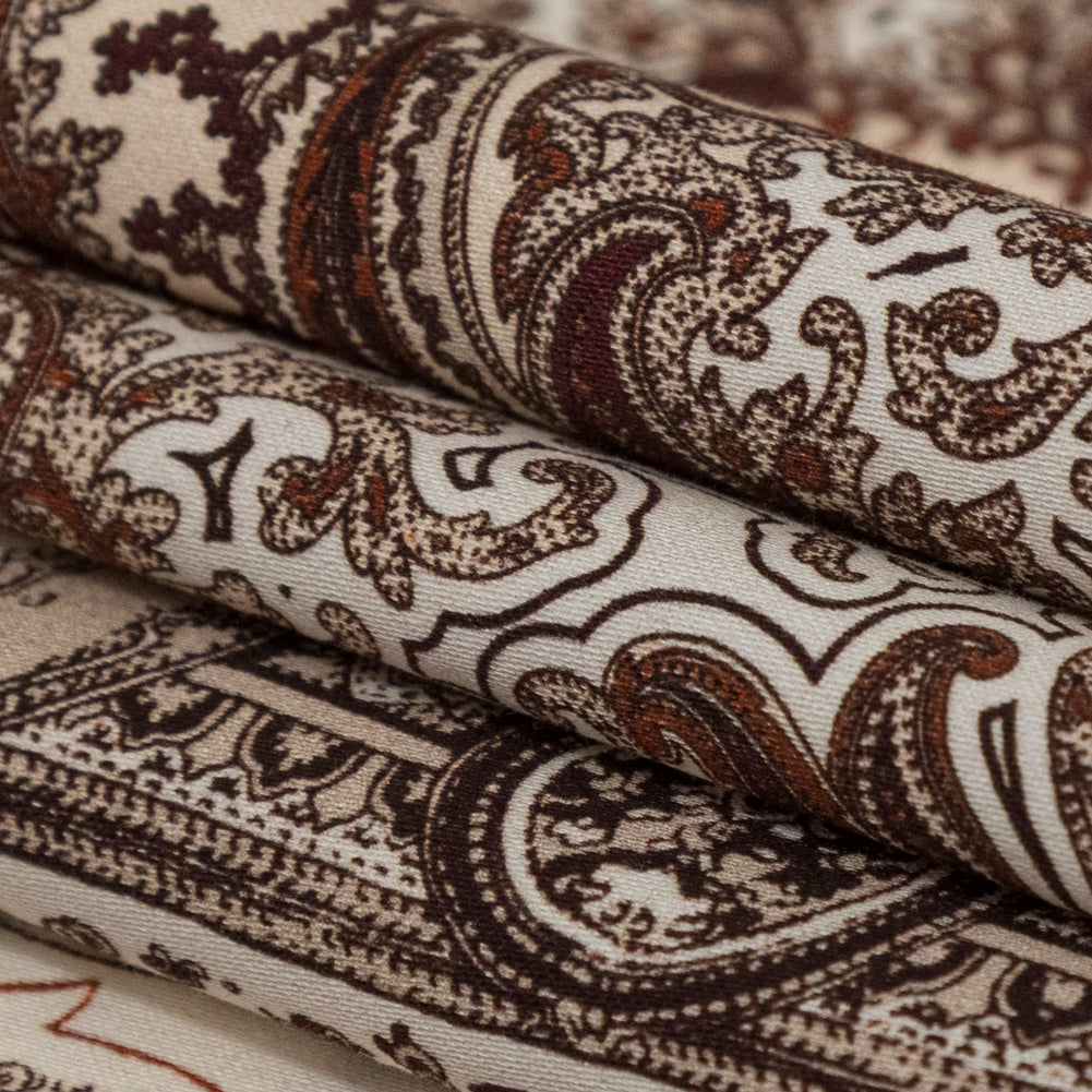 Stretch Cotton Sateen - Bandana Patchwork - Majestic Medley Print - Mood Exclusive Serengeti Collection - Folded