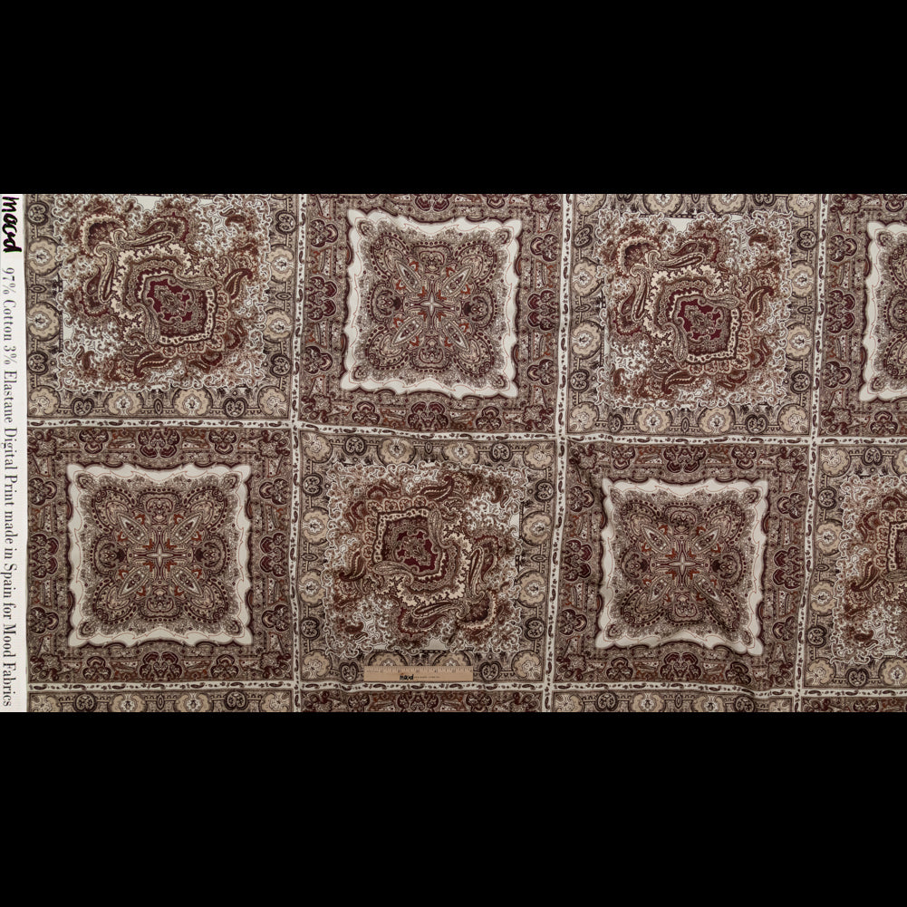 Stretch Cotton Sateen - Bandana Patchwork - Majestic Medley Print - Mood Exclusive Serengeti Collection - Full