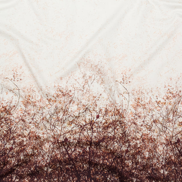 Stretch Cotton Sateen Panel - Brown Tree Branches - Celestial Canopy Print - Mood Exclusive Serengeti Collection
