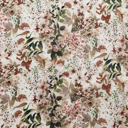 Cotton Voile - White Floral - Botanical Perpetuity Print - Mood Exclusive Serengeti Collection