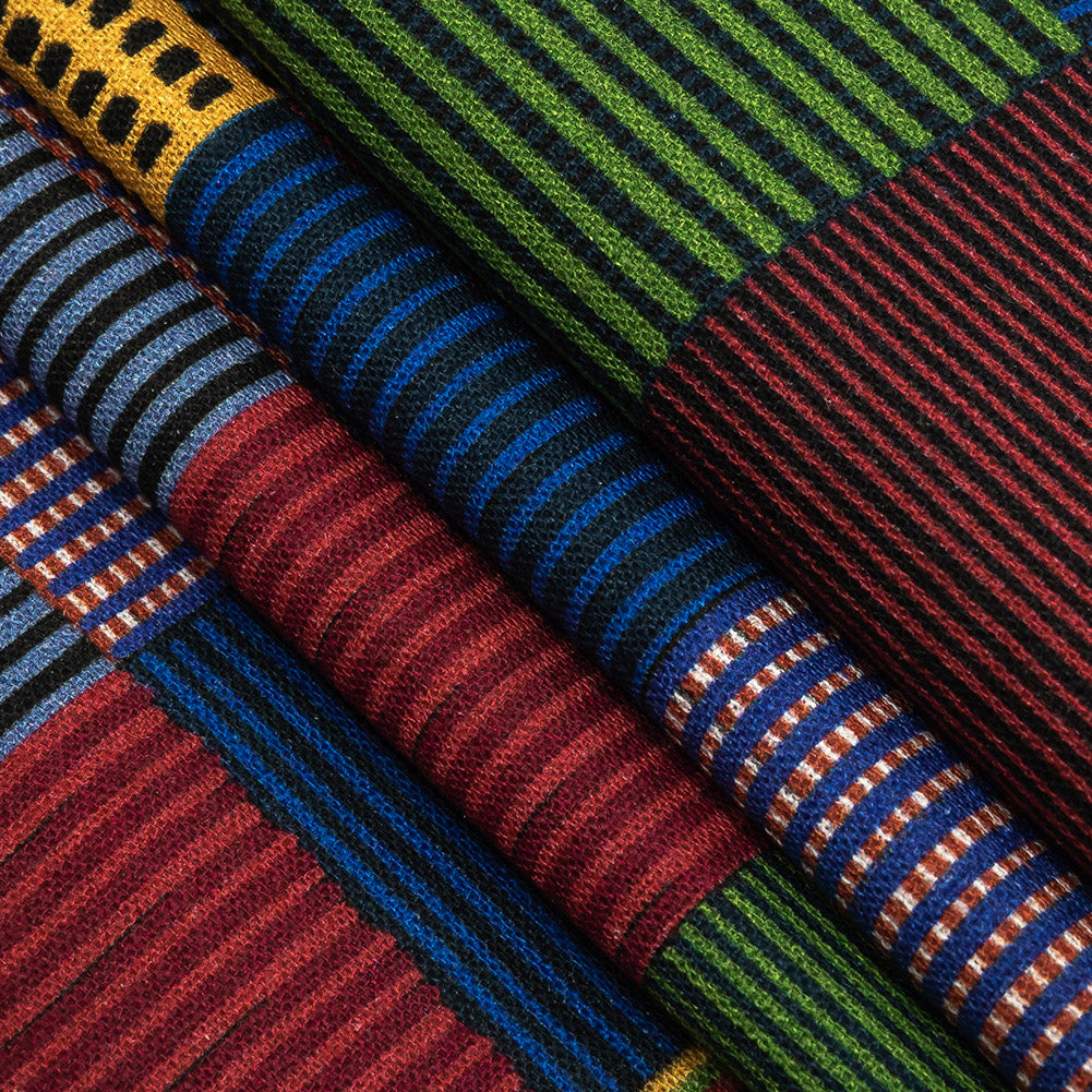 Mood Exclusive Palladian Patchwork Linen and Rayon Woven - Folded