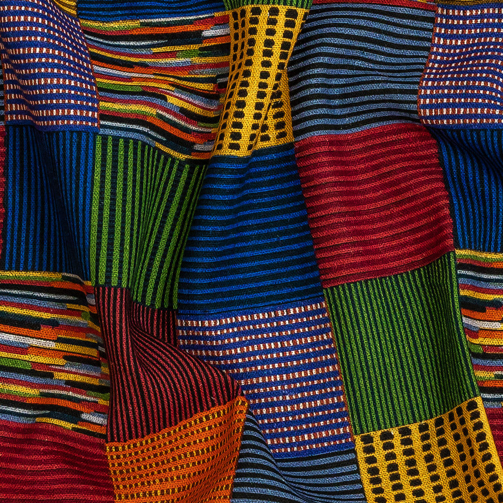 Mood Exclusive Palladian Patchwork Linen and Rayon Woven - Detail