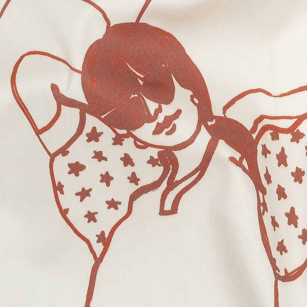 Stretch Cotton Sateen - Pink and White Women - Cameo Print - Mood Exclusive Viso Collection Detail