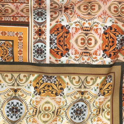 Cotton Voile - Pink and Orange Ornate Patchwork - Arabesco Print - Mood Exclusive Viso Collection