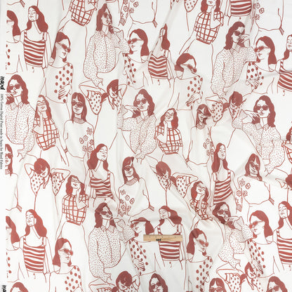 Cotton Voile - Pink and White Women - Cameo Print - Mood Exclusive Viso Collection