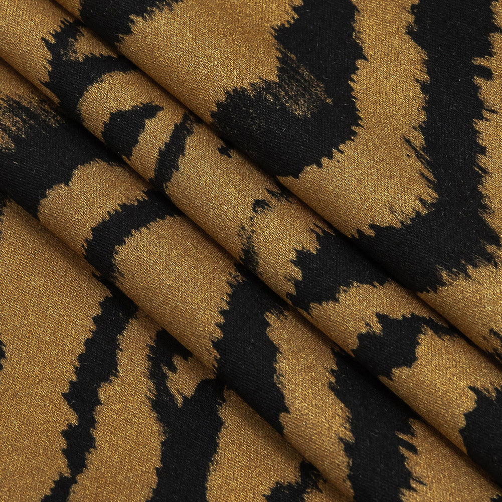 Rayon Challis - Orange Tiger Stripes - Genus Panthera Print - Mood Exclusive Rio Collection - Folded