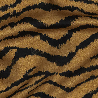 Rayon Challis - Orange Tiger Stripes - Genus Panthera Print - Mood Exclusive Rio Collection