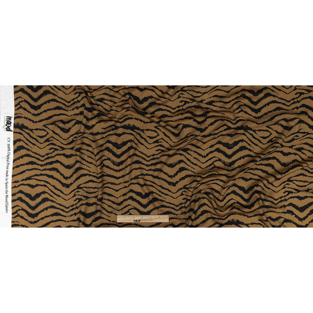 Rayon Challis - Orange Tiger Stripes - Genus Panthera Print - Mood Exclusive Rio Collection - Full