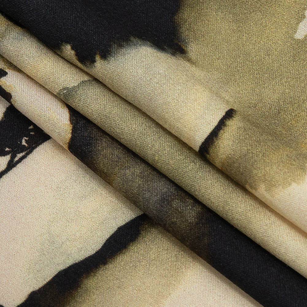 Rayon Challis - Watercolor Trees - Spectral Canopy Print - Mood Exclusive Rio Collection - Folded