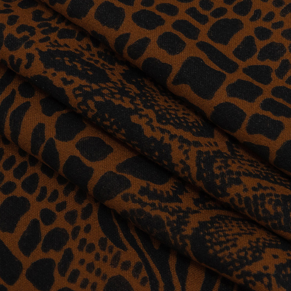 Rayon Challis - Animal Print Patchwork - Untamed Masquerade Print - Mood Exclusive Rio Collection - Folded