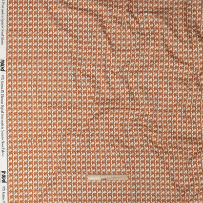 Stretch Cotton Sateen - Melon Geometric - Maloca Print - Mood Exclusive Rio Collection