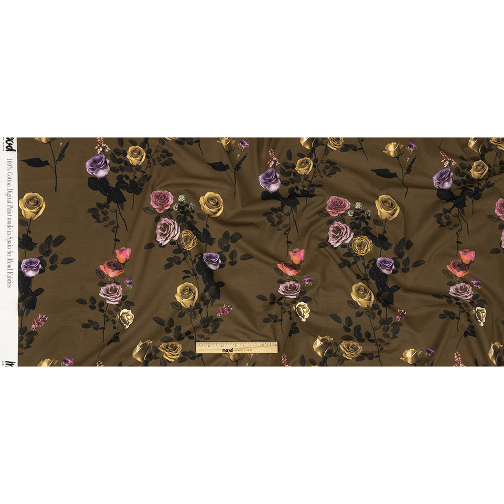 Cotton Voile - Olive Floral - Rosa da Selva Print - Mood Exclusive Rio Collection - Full