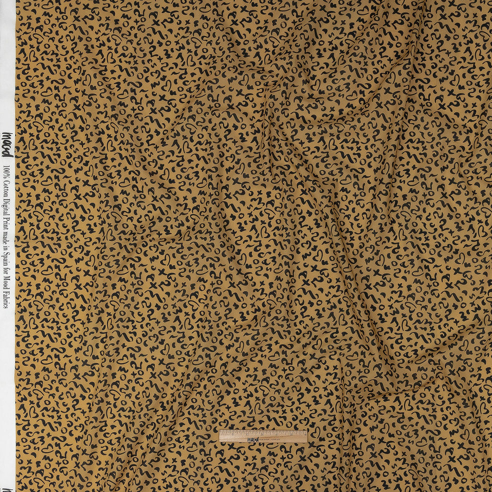 Cotton Voile - Straw Doodle Spots - Ancient Iconography Print - Mood Exclusive Rio Collection - Full