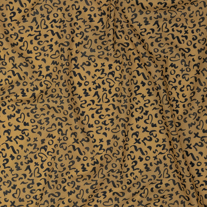 Cotton Voile - Straw Doodle Spots - Ancient Iconography Print - Mood Exclusive Rio Collection