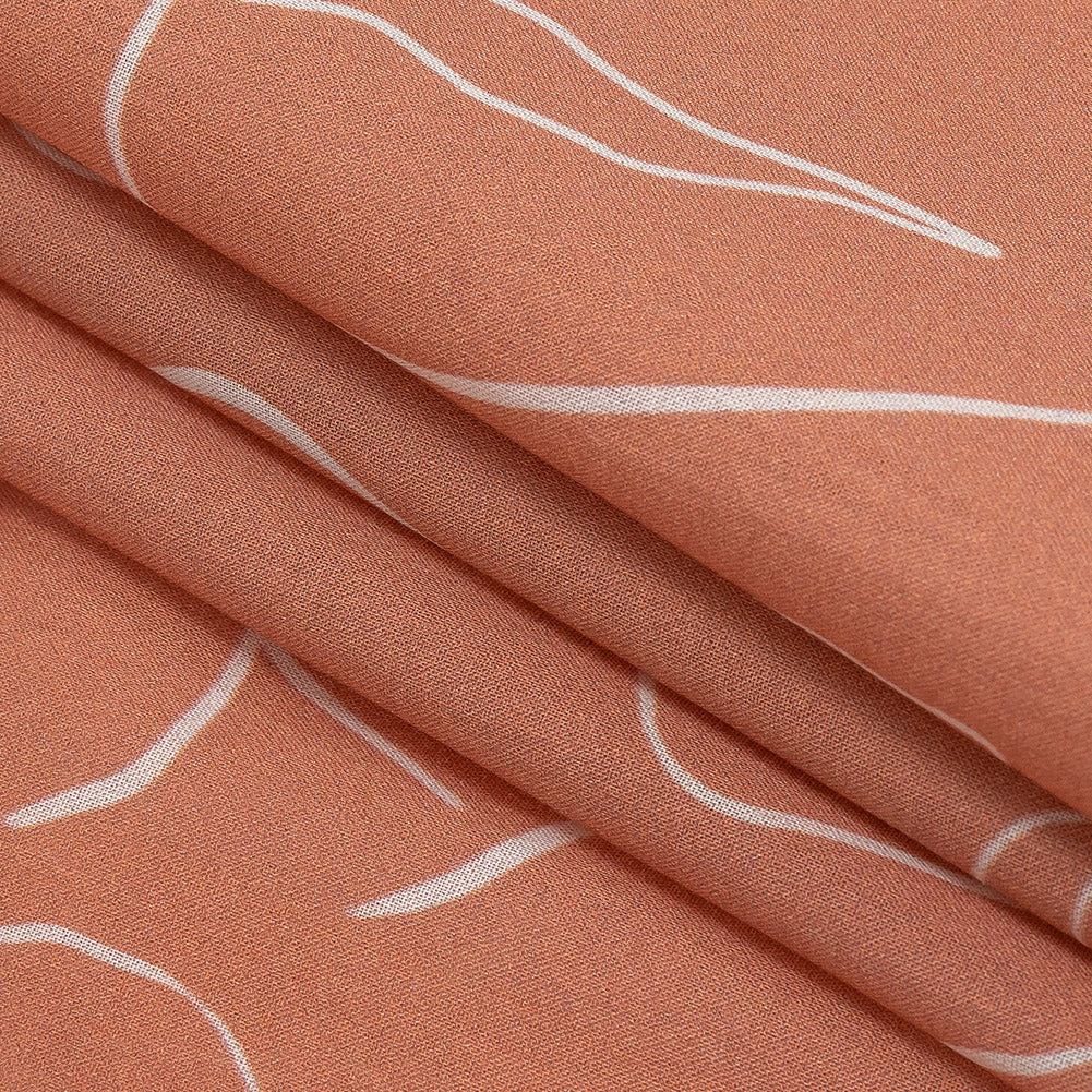 Cotton Voile - Pink Face Outlines - Sweltering Society Print - Mood Exclusive Rio Collection - Folded