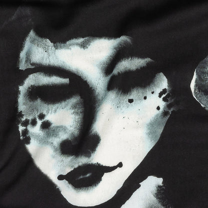 Rayon Challis - Black and White Ghostly Faces - Unearthly Portrait Print - Mood Exclusive Twilight Collection Detail