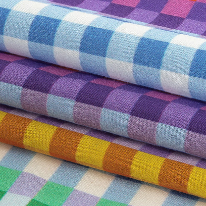 Cotton Voile - Rainbow Checkers - Picnic Patisserie Print - Mood Exclusive Sugar Collection
