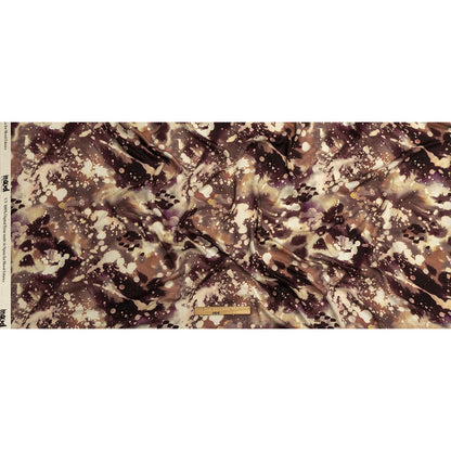 Rayon Challis - Purple Abstract Splatters - L'Amour en Feu Print - Mood Exclusive Wisteria Collection Full