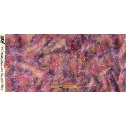 Cotton Voile - Pink, Purple and White Abstract - Hope Spotted Print - Mood Exclusive Wisteria Collection Full