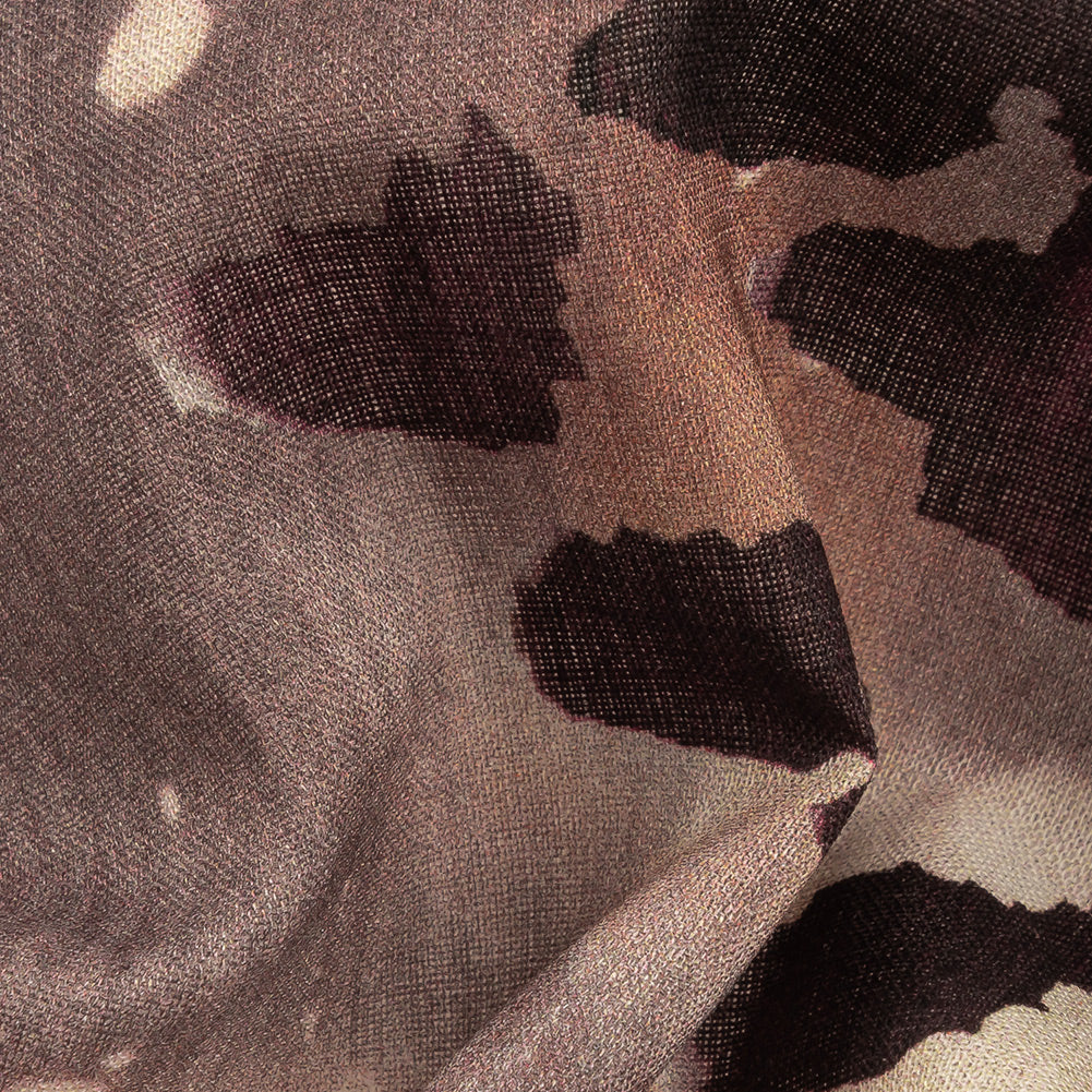 Cotton Voile - Purple Abstract Splatters - L'Amour en Feu Print - Mood Exclusive Wisteria Collection Detail