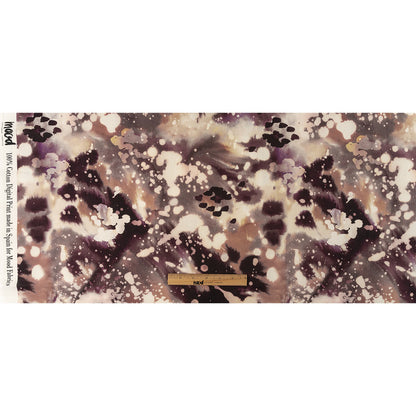 Cotton Voile - Purple Abstract Splatters - L'Amour en Feu Print - Mood Exclusive Wisteria Collection Full