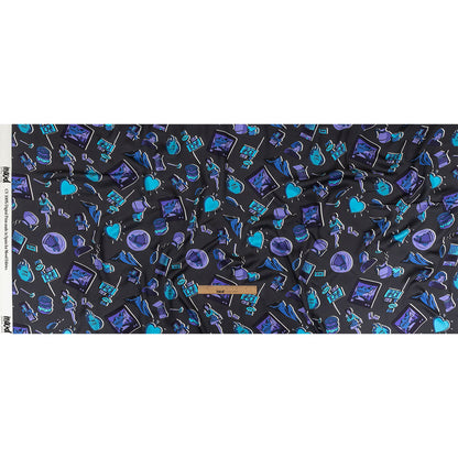Rayon Challis - Purple and Blue Iconic Symbols - Live at Sun Studio Print - Mood Exclusive Indigo Collection