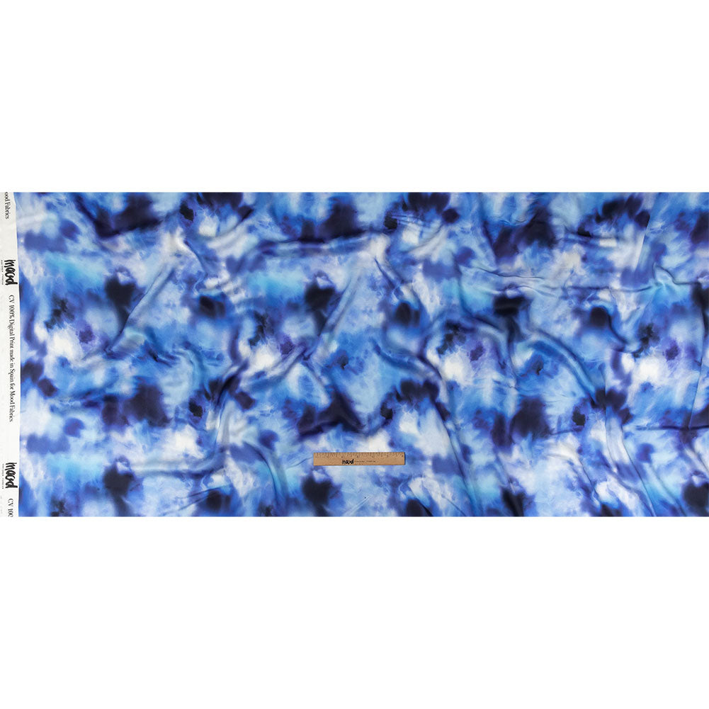 Rayon Challis - Blue Tie Dye - High Tide Print - Mood Exclusive Indigo Collection - Full