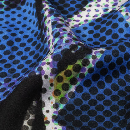 Rayon Challis - Blue Abstract - Tangled Up in Blue Print - Mood Exclusive Indigo Collection